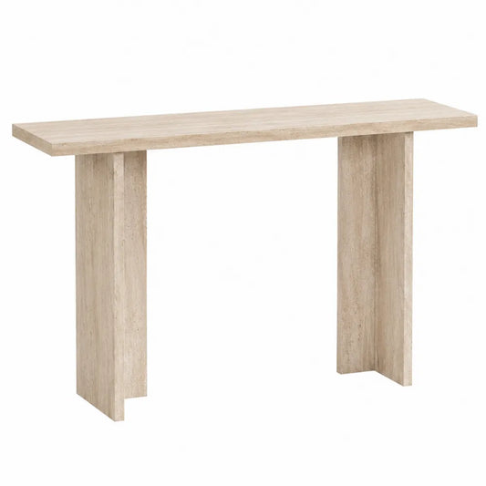 Tavolo Consolle in Legno MDF Effetto Rovere Chiaro